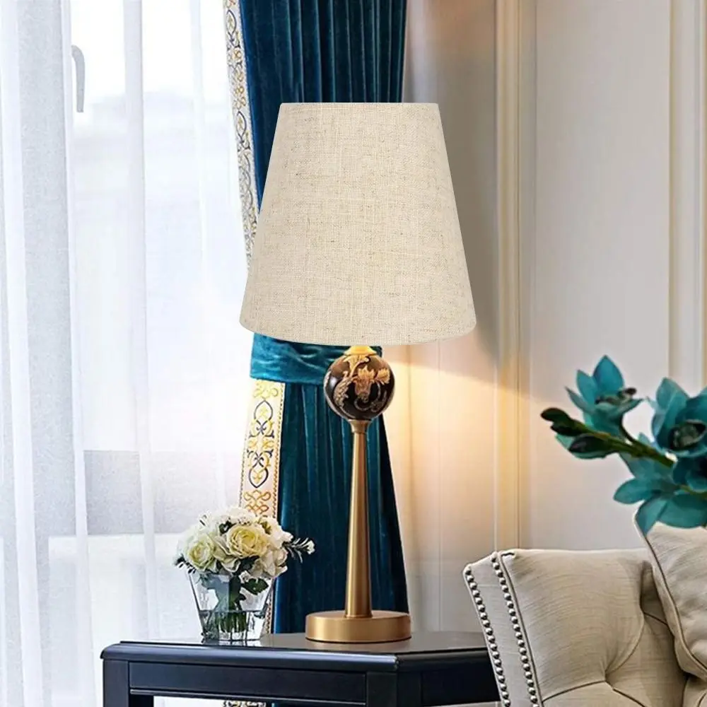 

Lamp Shade Shades Chandelier Table Lampshade Small Floor Drumcover Cloth Fabric Replacement Beige
