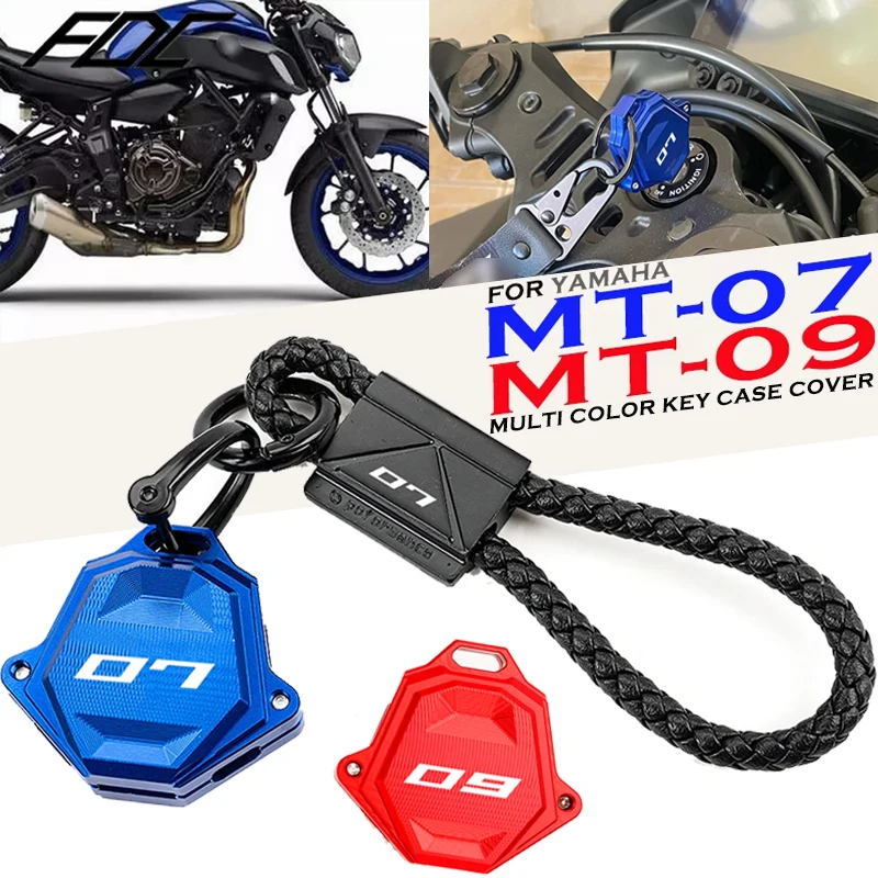 For YAMAHA MT07 MT09 MT 07 09 MT09 SP FZ07 FZ09 2015-2024 2025 Motorcycle CNC Key Cover Case Key Shell Keyring Key Chain MT07/09