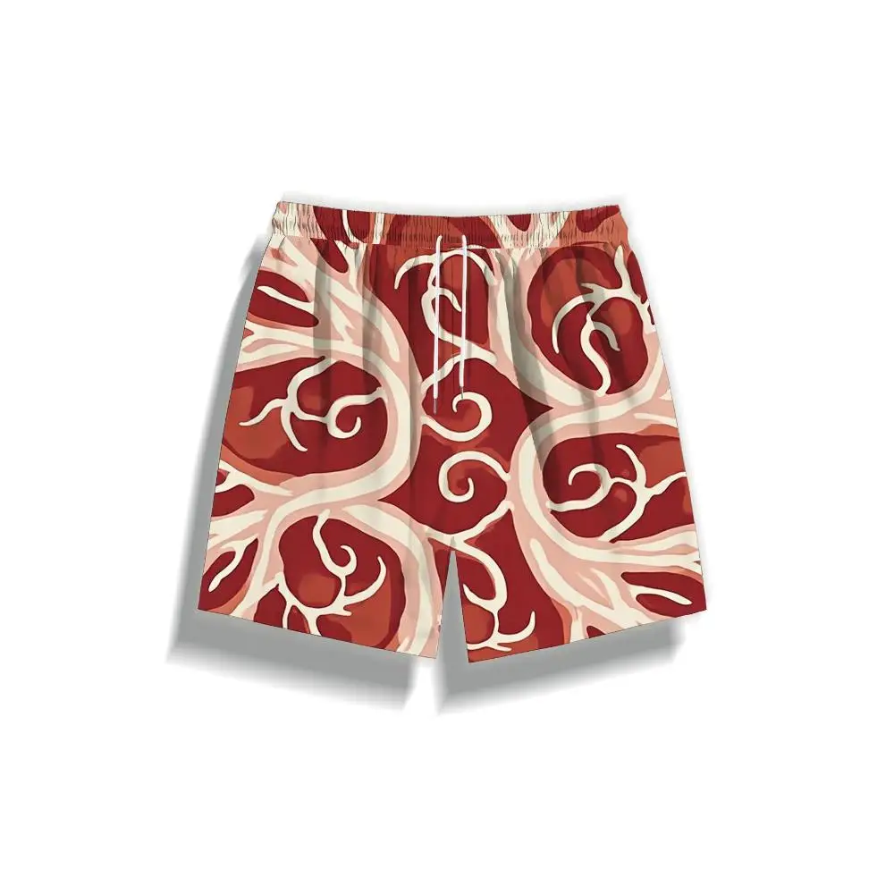 

1pcs Men's Short swim trunks2026 Summer 3D Printed Short sleeve Men's pants Quick drying Breathable running Polyester