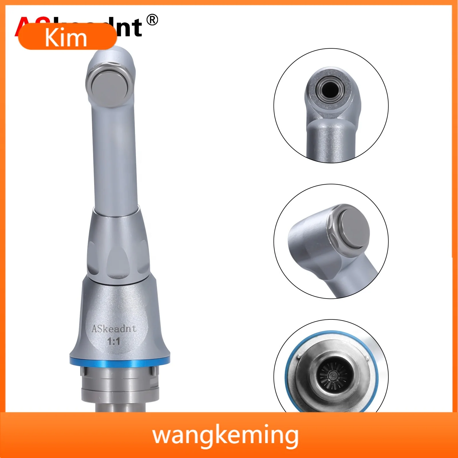 Kimso Endo Motor Replacement Head Push Button 1:1 Reduction for Engine Files for Endodontic Contra Angle Handpiece
