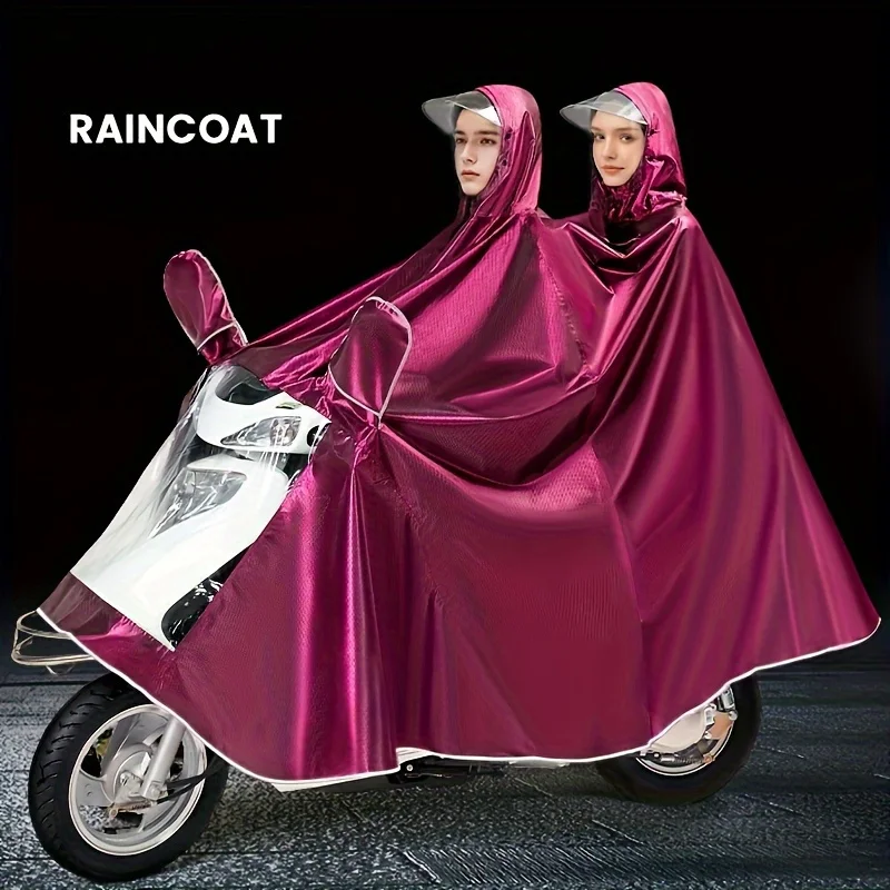 

Thickened Jacquard Adult Cycling Raincoat,Two-person Full-body Waterproof Cycling Raincoat,Durable Rain Jacket for Longterm Use.