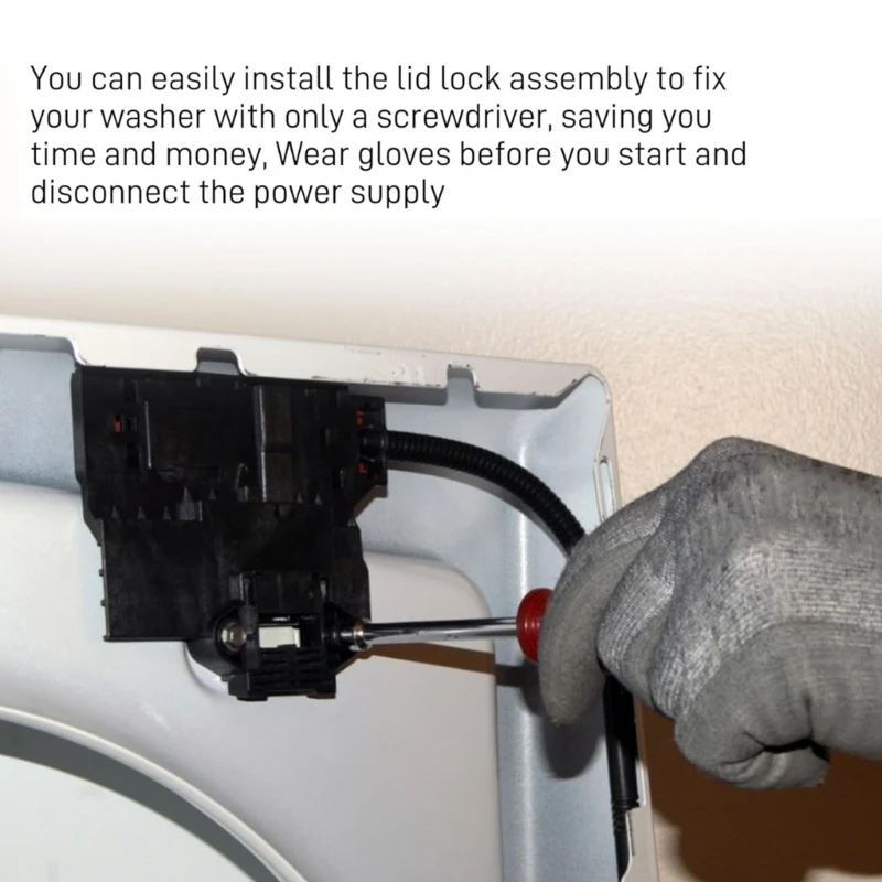 مجموعة قفل غطاء الغسالة سهلة التركيب W11414731 لصيانة الأجهزة المنزلية دروبشيب