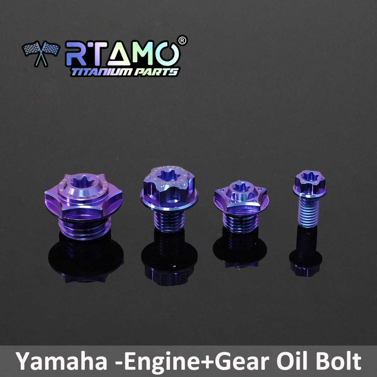 

RTAMO Gr5 Titanium Engine Gear Oil Bolts Screw Sets for Yamaha Nmax155 Xmax300 Tmax560