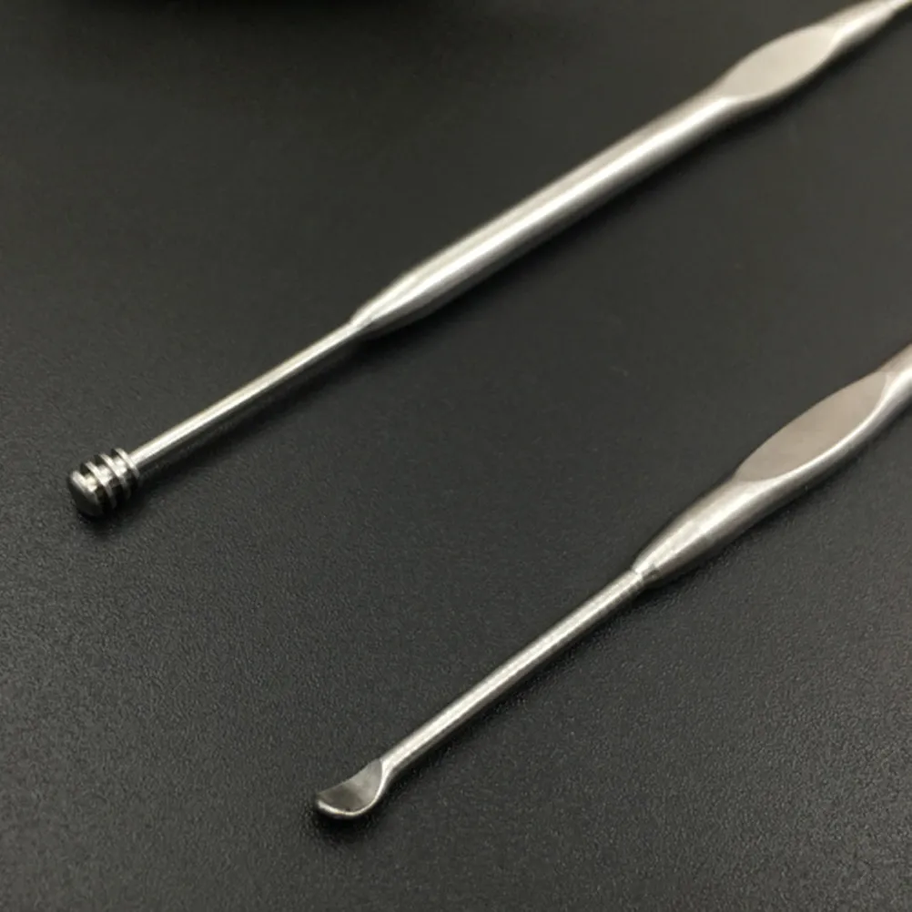 Dual Head Stainless Steel Ear Spoon for Earwax Removal Sterilizable Rust Proof Easy Clean Comfortable Grip Ear Pick Wax Curette
