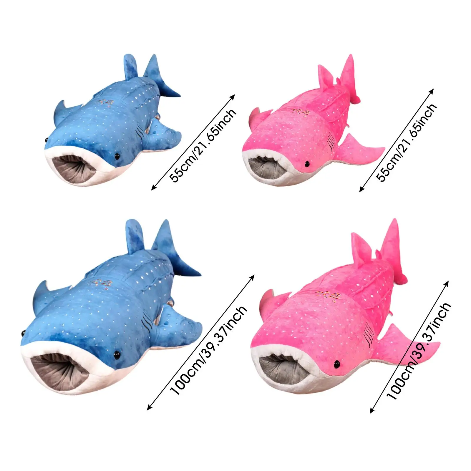 Boneca animal de pelúcia de tubarão, pelúcia decorar presente infantil, tubarão recheado confortável