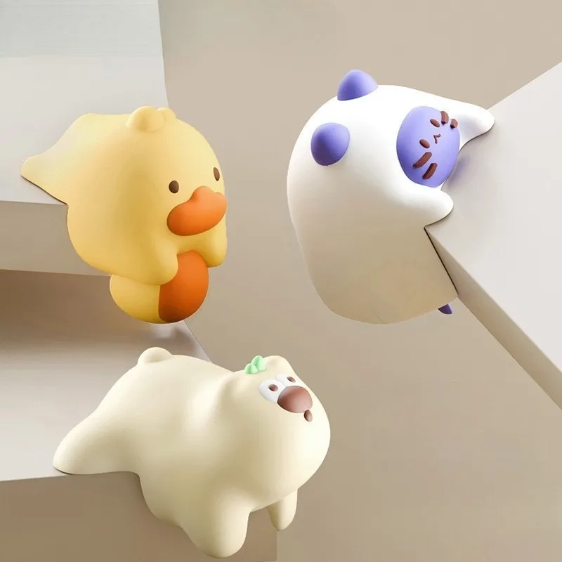 12PC Kawaii Kid Anti-Collision Protectors Cartoon Animal Desktop Figurine Table Corner Protective Cover Home Decor Accessories