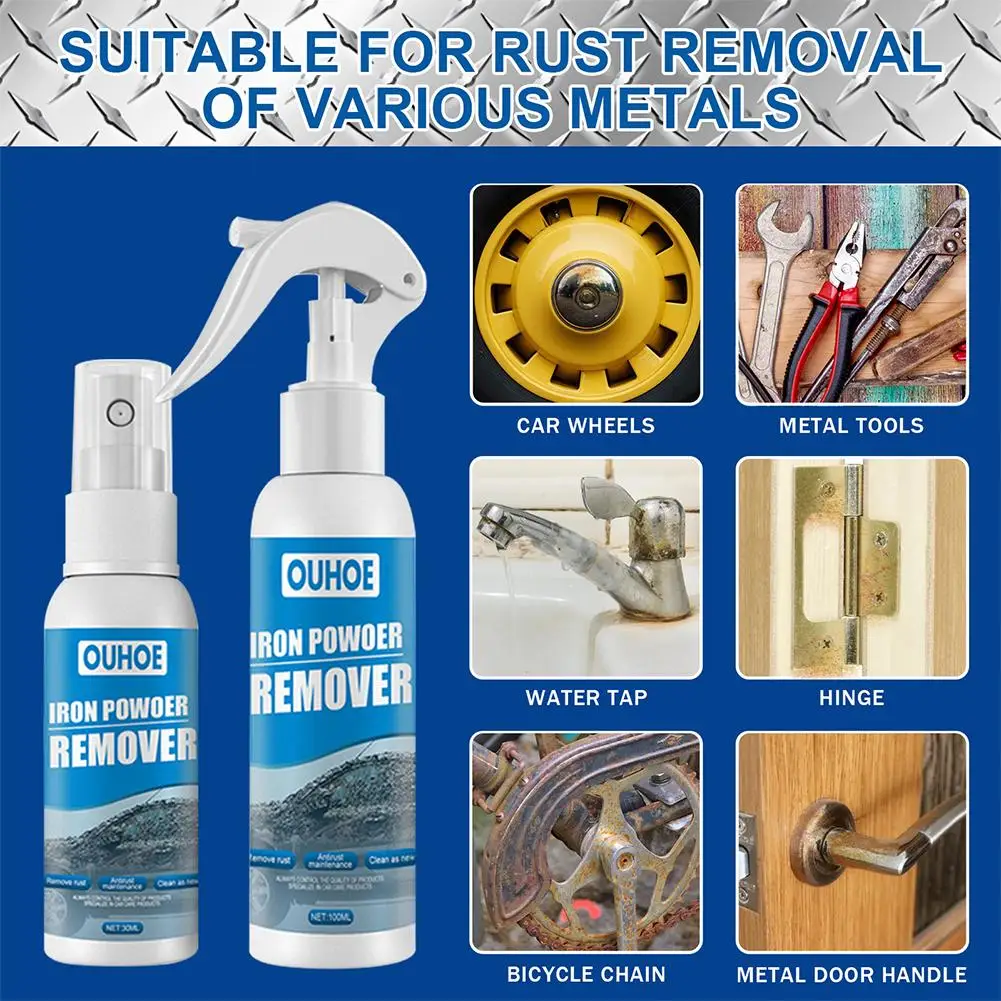 30ml Rust Remover Spray Maintenance Anti Rust Inhibitor Derusting Spray For Car  Wheel Hub Brush Rust Cleaner Spray