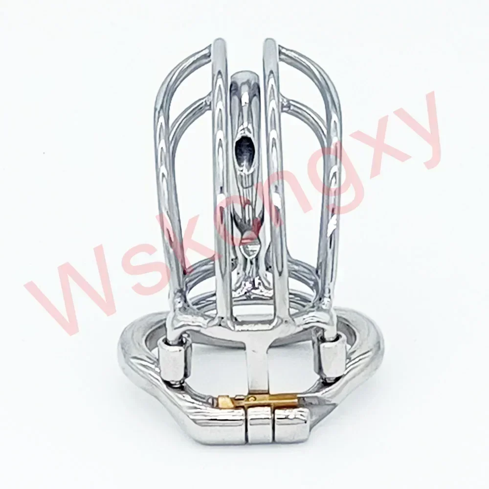 New Stainless Steel Male Chastity Cage with Removable PA Puncture Cock Cage Bdsm Sex Toys for Men Erotic Urethral Lock Device