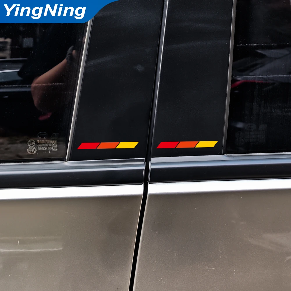 6pcs French Flag Car Sticker Tri-color Stripe Vinyl Decal Waterproof for Peugeot Renault Citroen B-Pillar Mirror Body Decor view 6