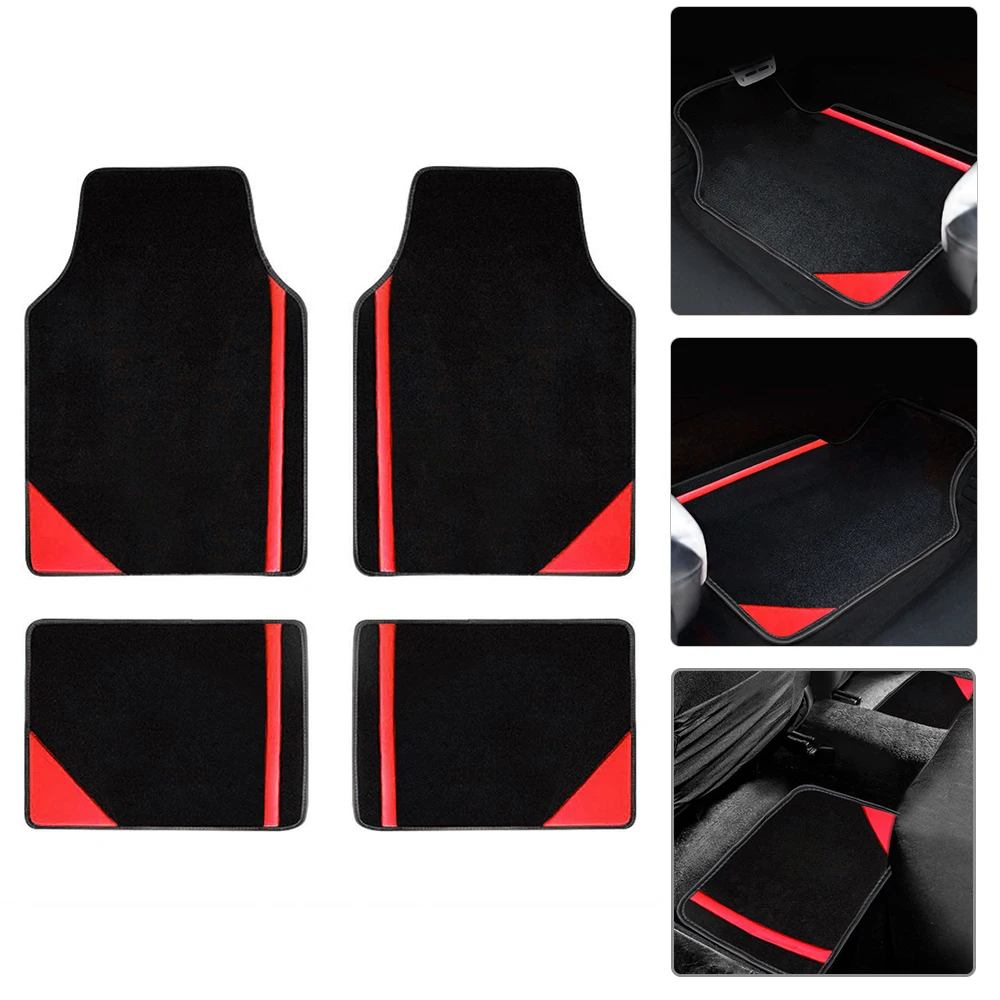 4pcs Set Universal Fit Car Vinyl Heel Pad Carpet Floor Mats