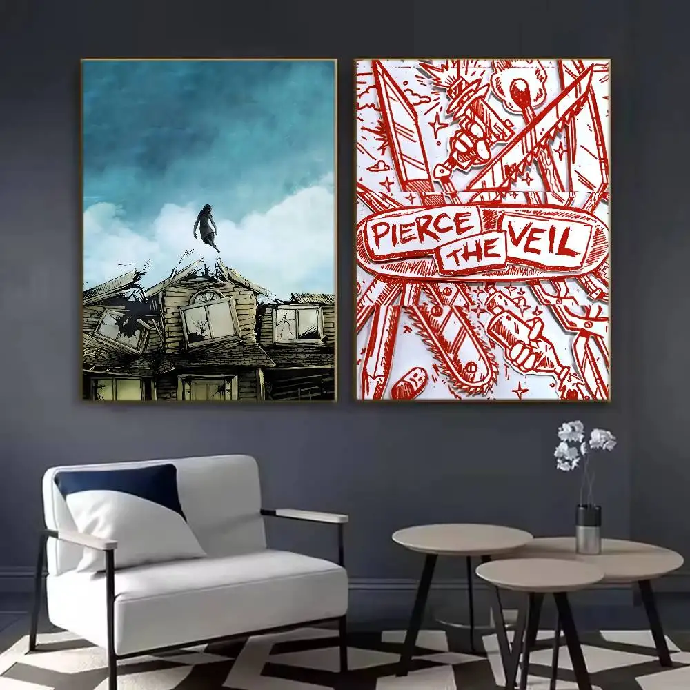 Singer Band P-pierce The-Veil Posters HD Print Vintage Wall Art Decor for Home Study Room