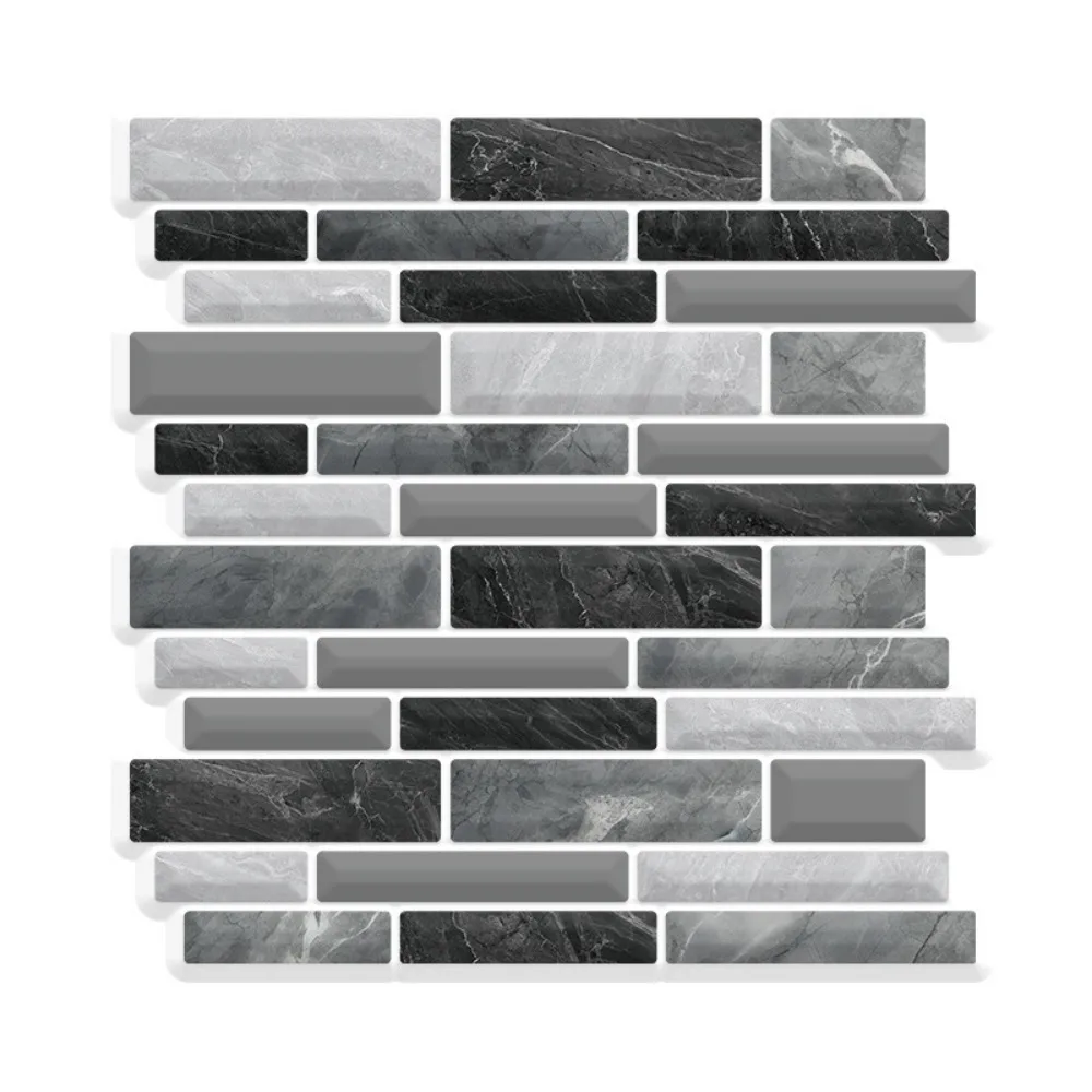 Self-adhesive 3D Wall Tile Fish Scale Waterproof Wall Sticker PVC Mold Resistant Kitchen Backsplash For Kitchen Bathroom