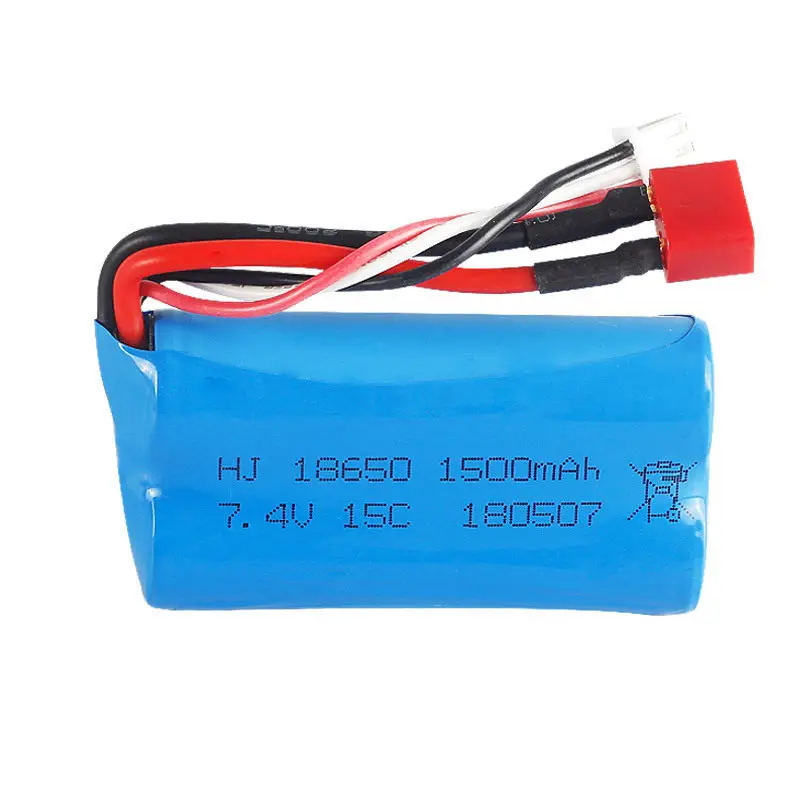 Replacement battery 7.4V 1500mAh 18650 remote control aircraft lithium battery remote control vehicle, boat speedboat 1PCS