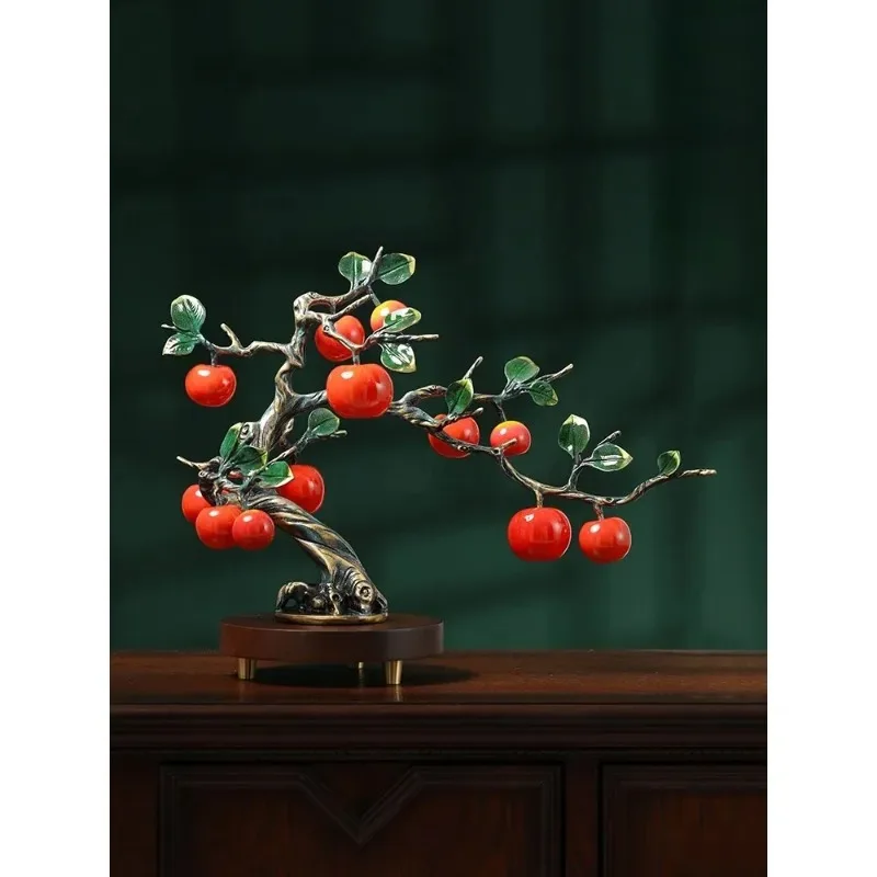 Four Seasons Ping An copper ornaments high-end new Chinese living room office porch crafts housewarming decoration gift