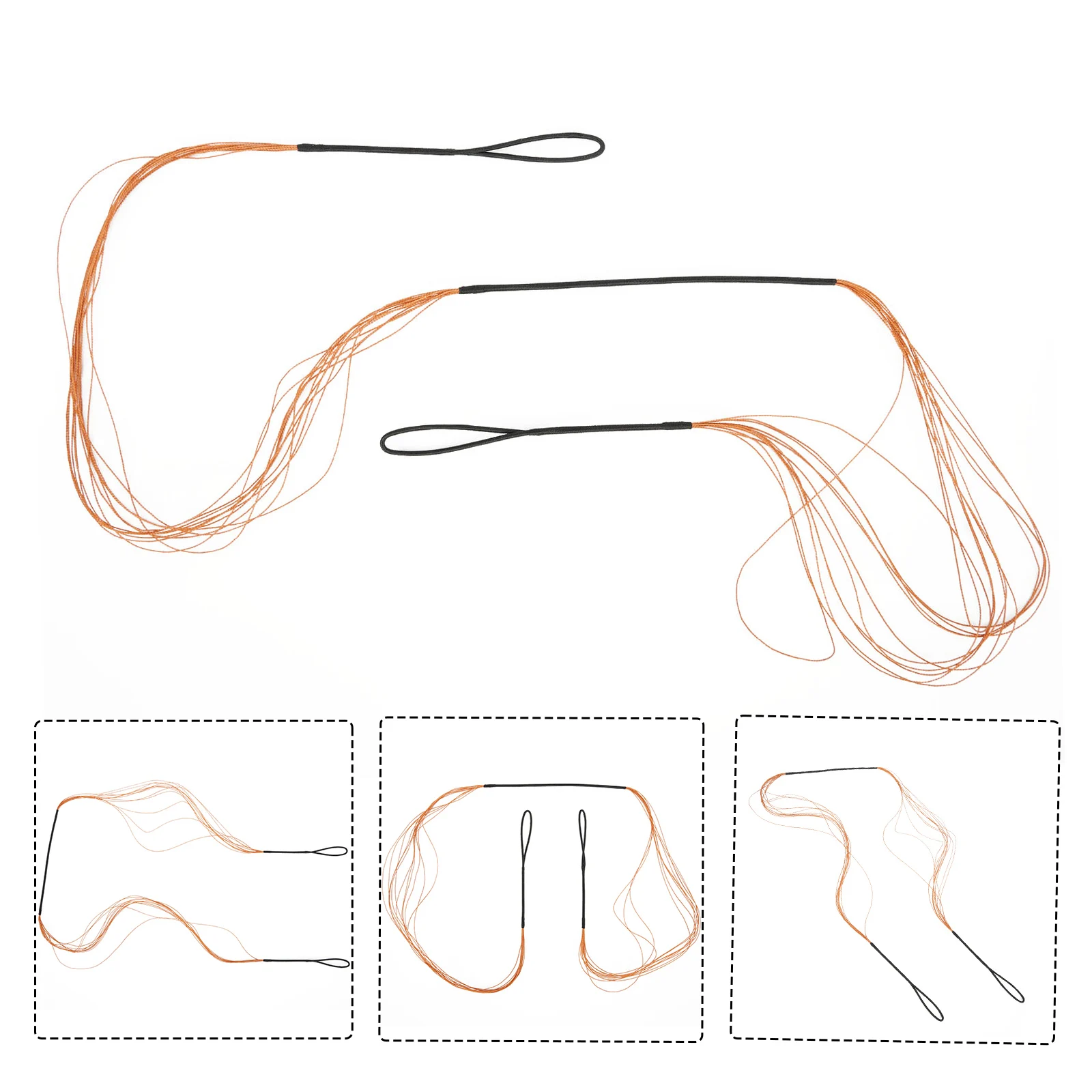 Recurve Bowstring Nylon 50 Inches Dacron Material with Bold Center Guard Compatible with Multiple Bow Types for Hunting