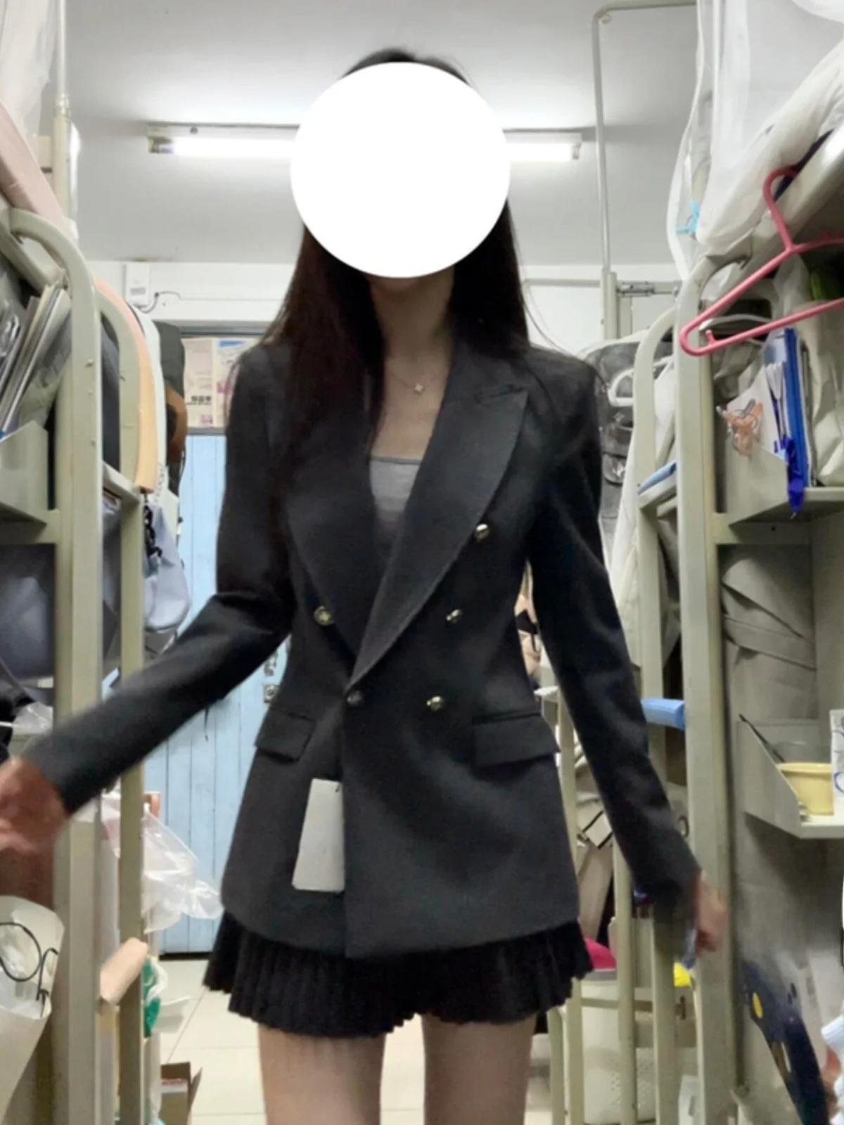 

ay Slim Fit Waist-Cinching Suit Jaet for Women Ele Lady High-End Feel Small Size Faionable Businwear Coat