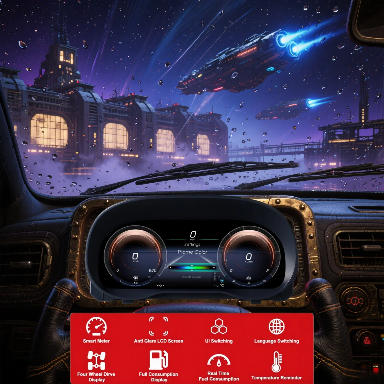 

LCD Digital Cluster For Mercedes Benz Vito W447 2016 2017-2024 Car Dashboard Instrument Instrument Panel Speedmeter Head Unit