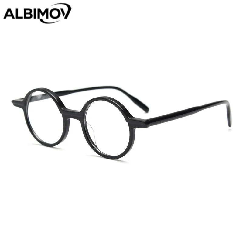 

Круглая оправа для очков для чтения при близорукости из ацетата, мультифокальная оправа для очков по рецепту, очки для пресбиопии, оптические линзы, очки с рецептом