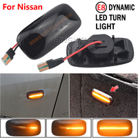 2x Flowing LED Side Marker Dynamic Turn Signal Light Lamp For Nissan Maxima Skyline R34 Almera N15 N16 Pulsar Primera P11 P12