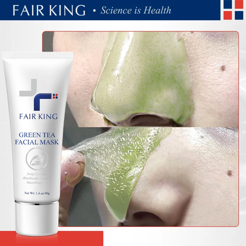 FAIRKING Green Tea Faclal Skin Care Beauty Health Mask Acne Remover Blackhead Deep Cleansing Control Repair Pores WhitenMoisture