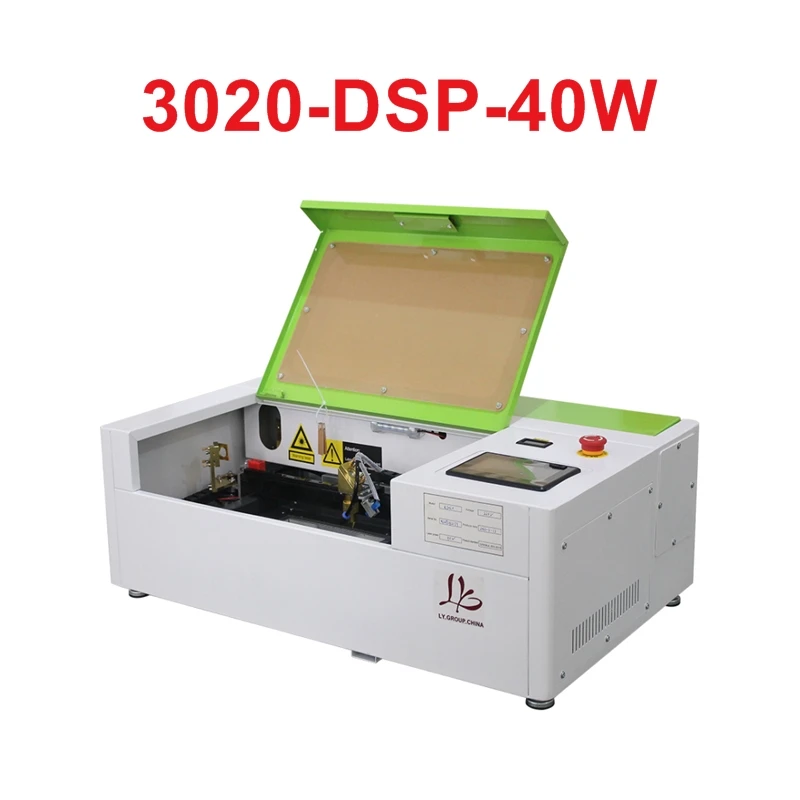 LY 3020 CO2 Laser Engraving Cutting Machine 40W with DSP Off-Line Controller LCD Control Panel And Honeycomb Board 300x200mm Kit