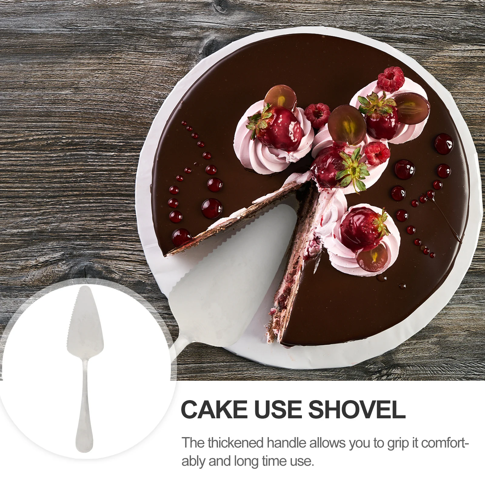 Stainless Steel Server Set Silver Non-Slip Thickened Handle Comfortable Grip Wedding Party Birthday Supplies Cake Shovel Pizza