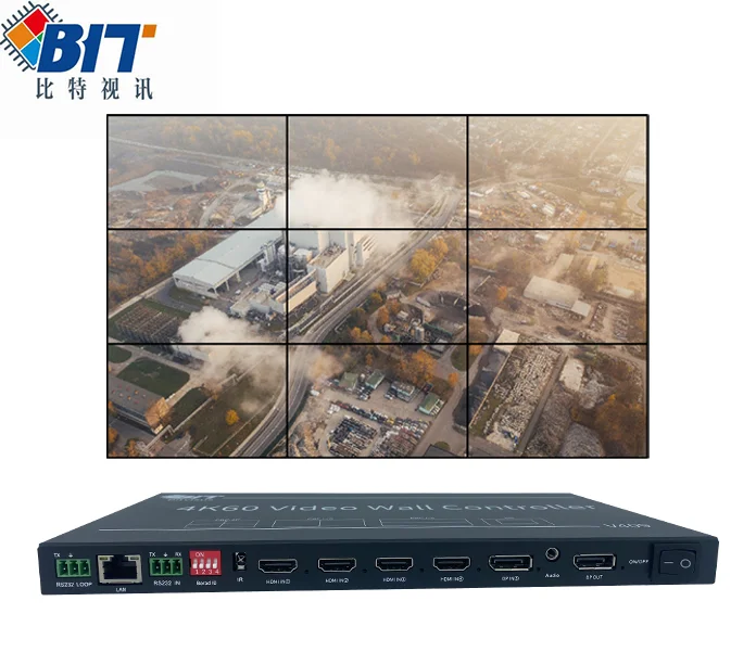 Supports 5 Inputs (4xHDMI, 1xDP) and 9 HDMI Outputs, Enabling Seamless Multi-screen  Video Processor