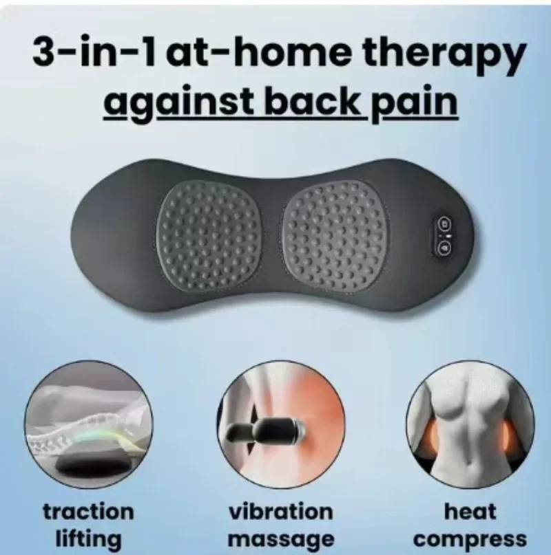 Back Pillow Heating Vibration Sleep Cushion Lumbar Support Massager Cushion Maternity Bed Sleeping Lumbar Support