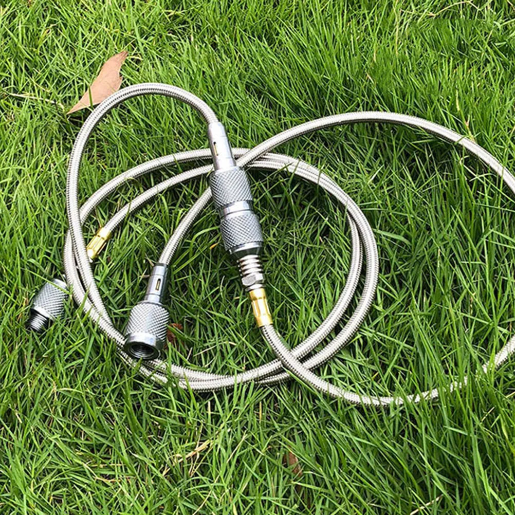 

1 шт. удлинительный газовый шланг из нержавеющей стали, алюминия и резины для пропанового баллона, для кемпинга, пикника, приготовления пищи на открытом воздухе, безопасный, высокого давления