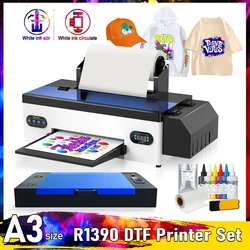 A3 dtf printer For R1390 Impresora dtf printing machine Direct to Film T-shirt dtf Printer For T-Shirt Hoodies All Fabric