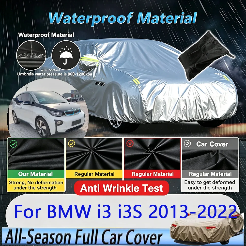 

Outdoor Protection Full Car Cover Snow Cover Sunshade Waterproof Dustproof Exterior Car Accessories For BMW i3 i3S 2013-2022
