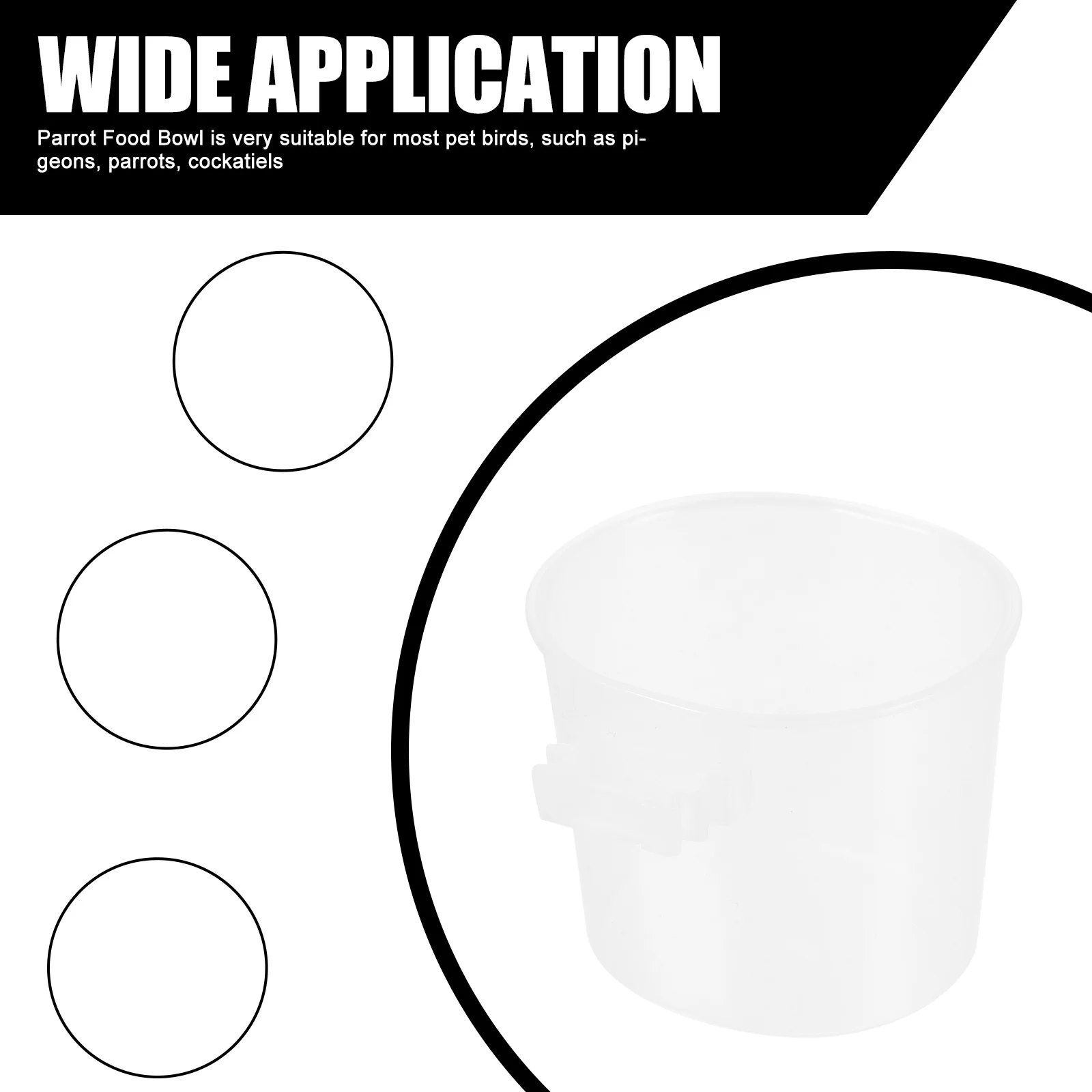 

10Pcs Bird Feeding Cup Premium Plastic Bird Cage Feeder Bowl Leak Proof Design for Parrot Food Container Small Birds Water