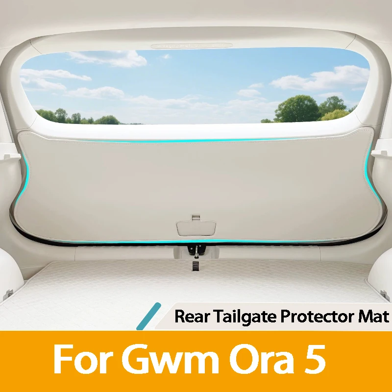 For ORA 5 2026 Leather Trunk Anti Kick Pad Electric Tailgate Protective Sticker Anti Collision Protection Mat Accessories