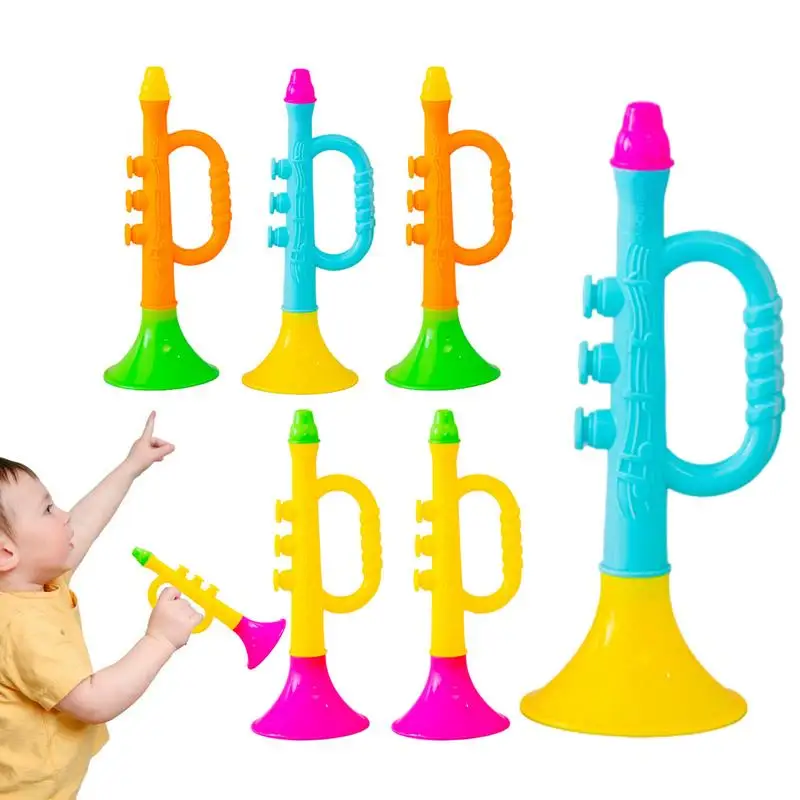 Kids Trumpet Little Trumpet Toy Unique Novelty Bright Color Musical Trumpet Horn Toys Simulation Instruments Trumpet