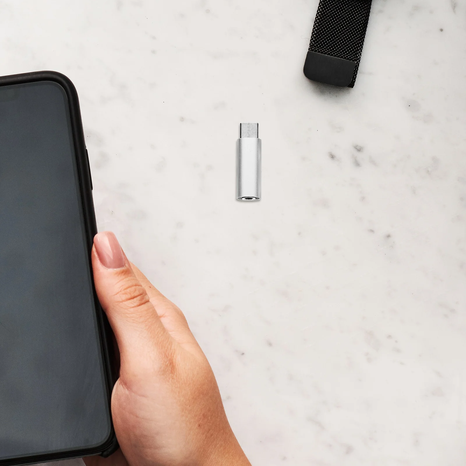 

2Pcs Type-C to 3.5mm Headphone Jack Converter Cable Silver USB Type-C to 3.5mm Adapter Compatible for Mobile Tablet