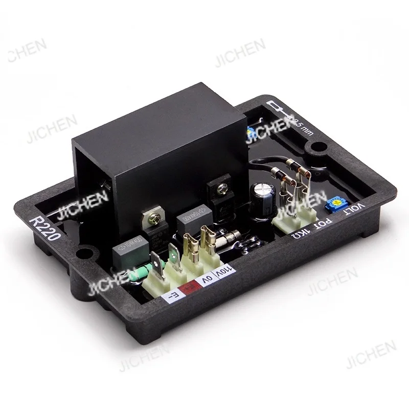 

Автоматический регулятор напряжения R220 AVR для дизельных генераторных установок, совместимый с бесщеточными альтернаторами, выход 8А