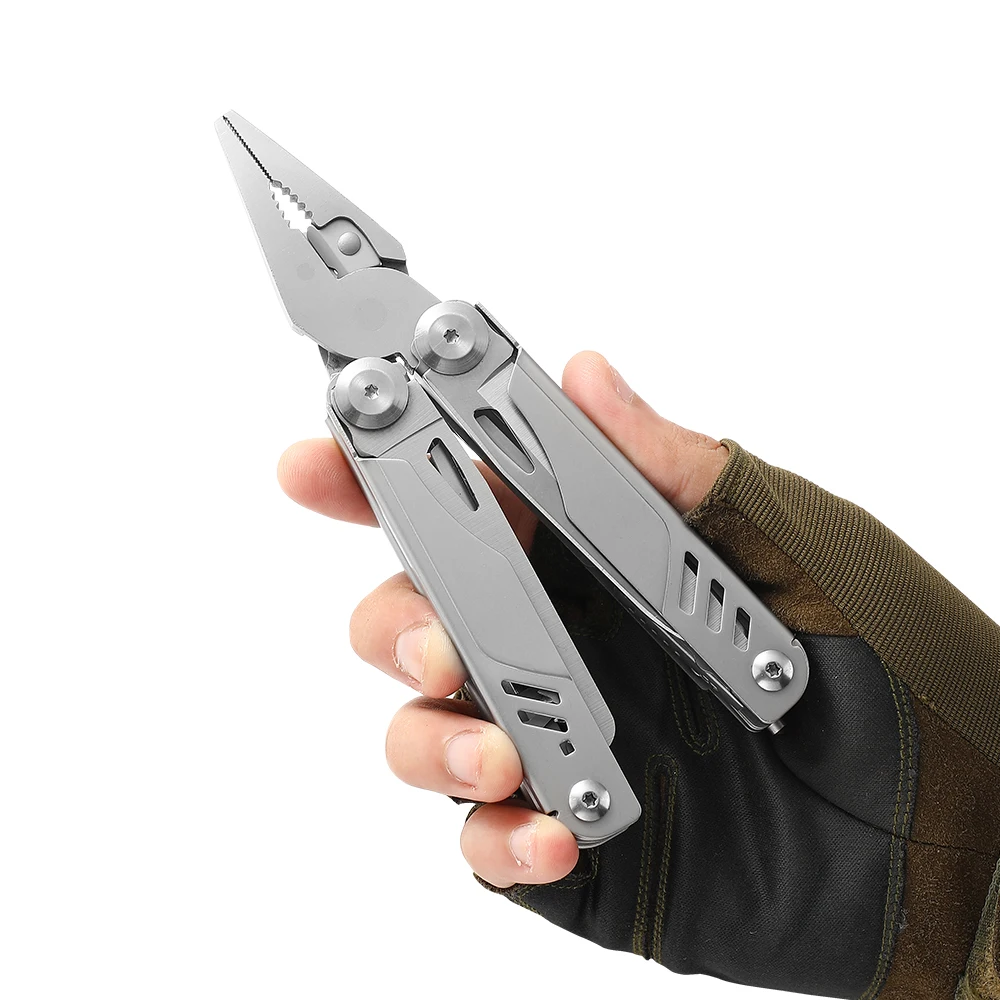 Multi-tool spring-loaded pliers and scissors with nylon sheath outdoor knife combo tool screw head converter .Home, Garden  Carr