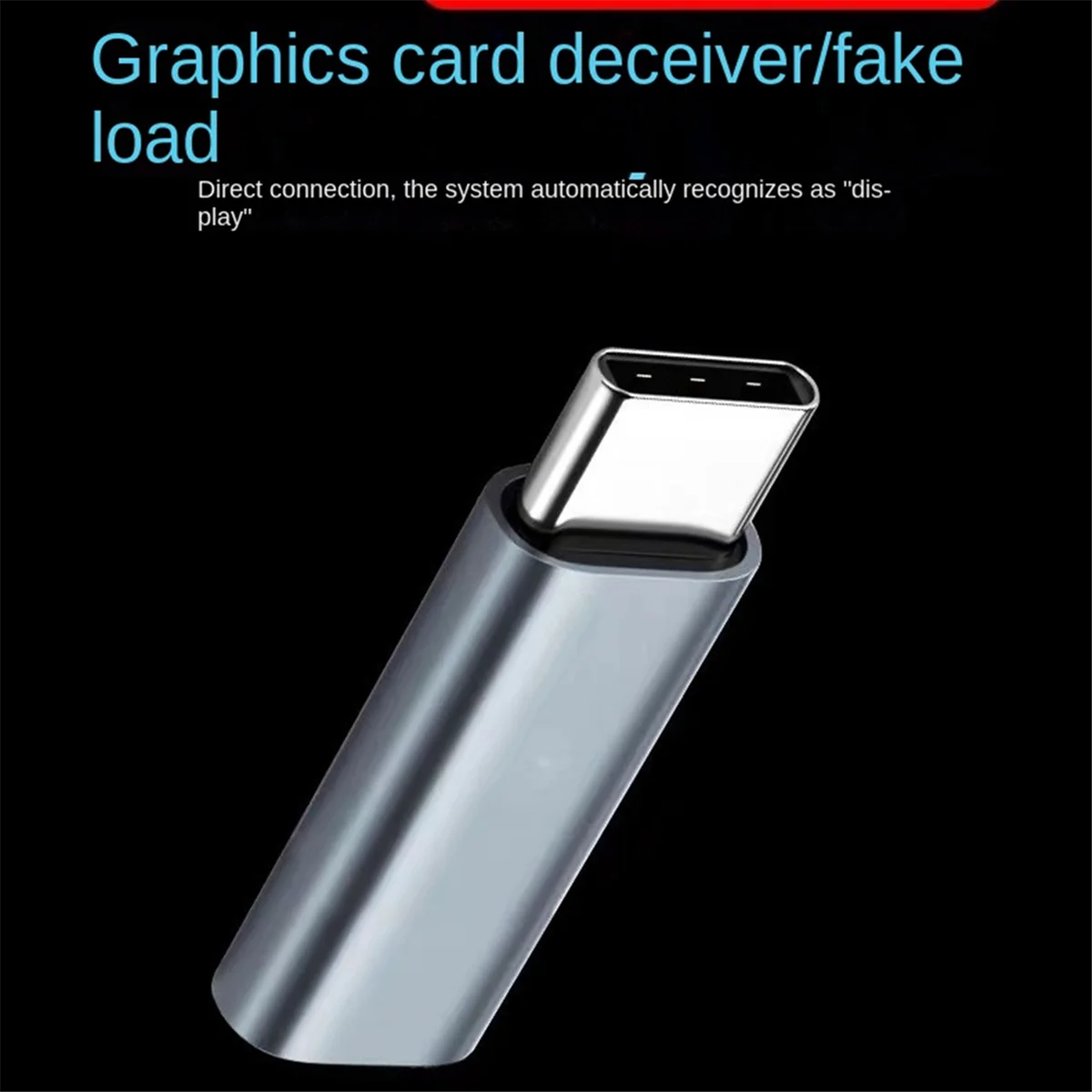 USB Type-C Virtual Display Adapter DDC EDID Dummy Plug Headless Ghost Display Emulator Dummy Load 4K@60Hz