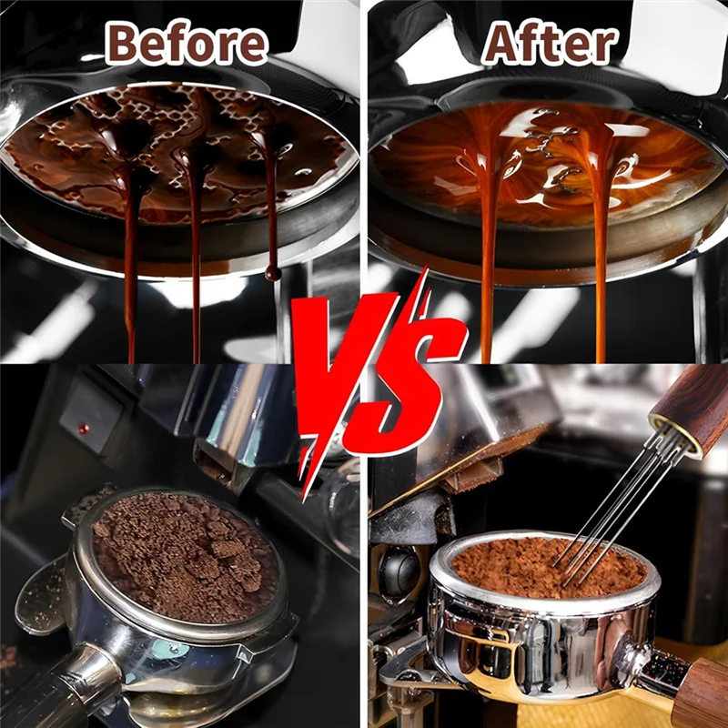 

A27F-6 Pieces Espresso Accessories Bulk Espresso Machine Coffee Tampers Tools For Kitchen, Coffee Shop