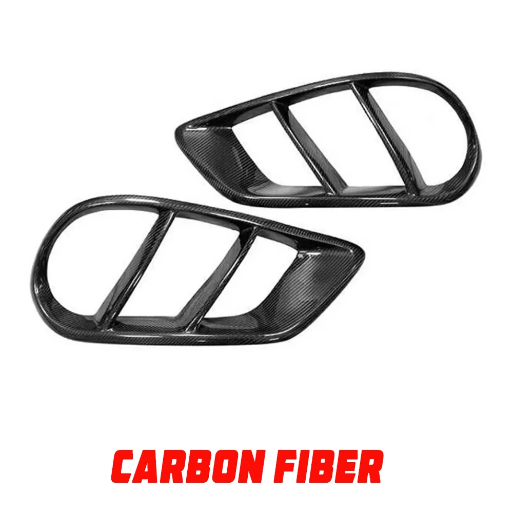 Voorbumper Air Vent Cover Mistlamp Trim Mesh Grill Frame voor Benz C Klasse W205 C43 AMG C180 C200 Sport 2015-2019 Carbon Styling
