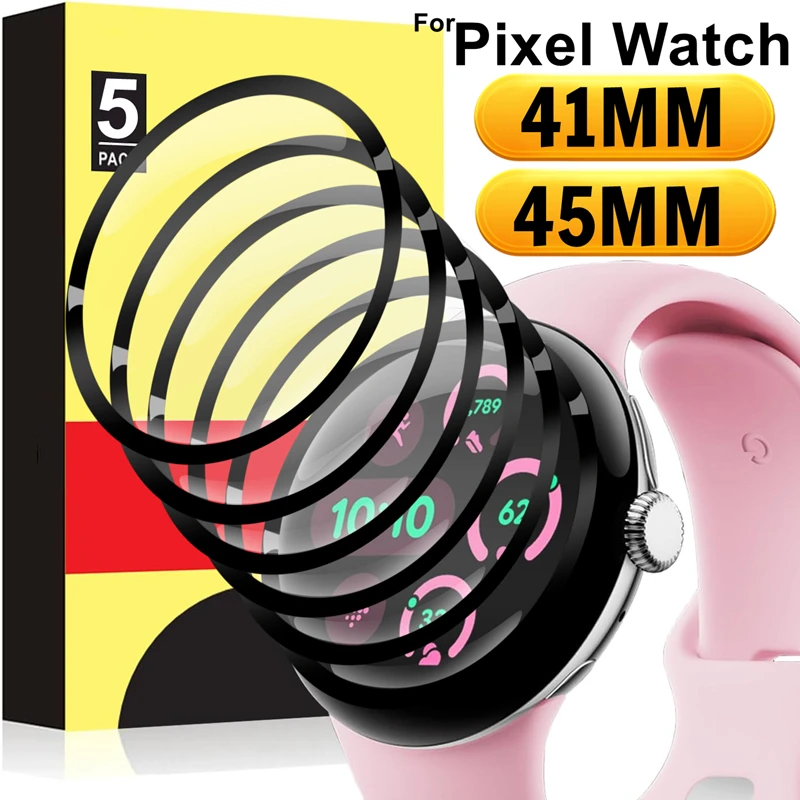 

1-5 шт. Защитная пленка для экрана Google Pixel Watch 4 3 2 3D изогнутая мягкая пленка с полным покрытием против царапин для Pixel Watch4 Watch3 41/45 мм