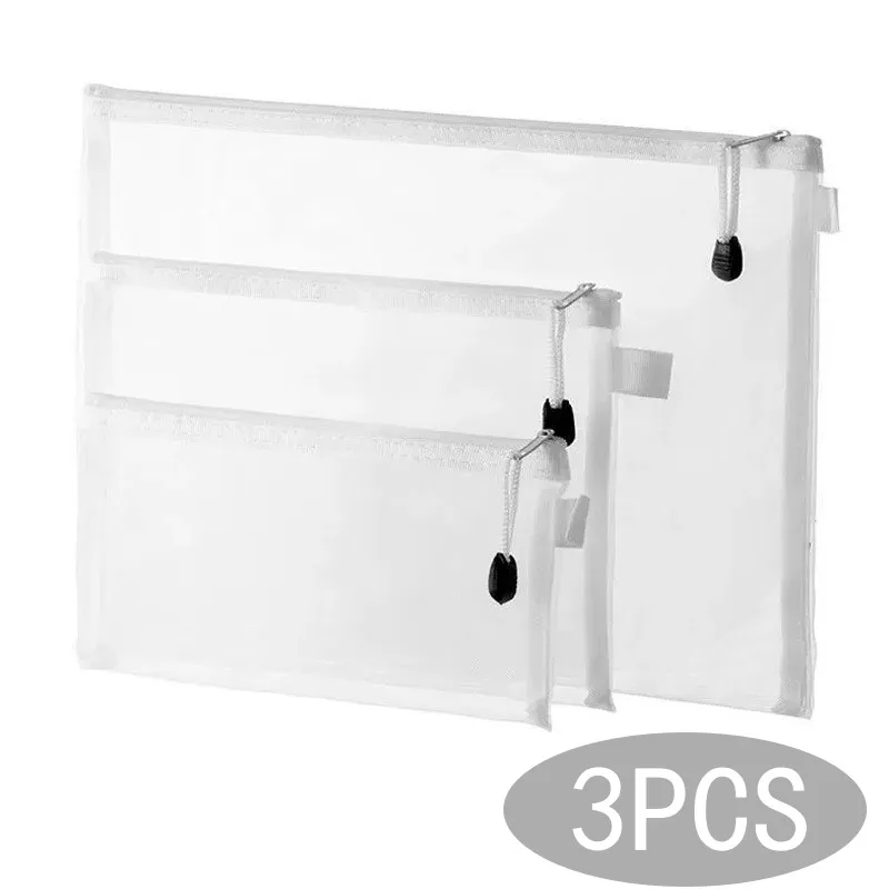 Mesh Zipper File Bag, Toy Storage Organizer