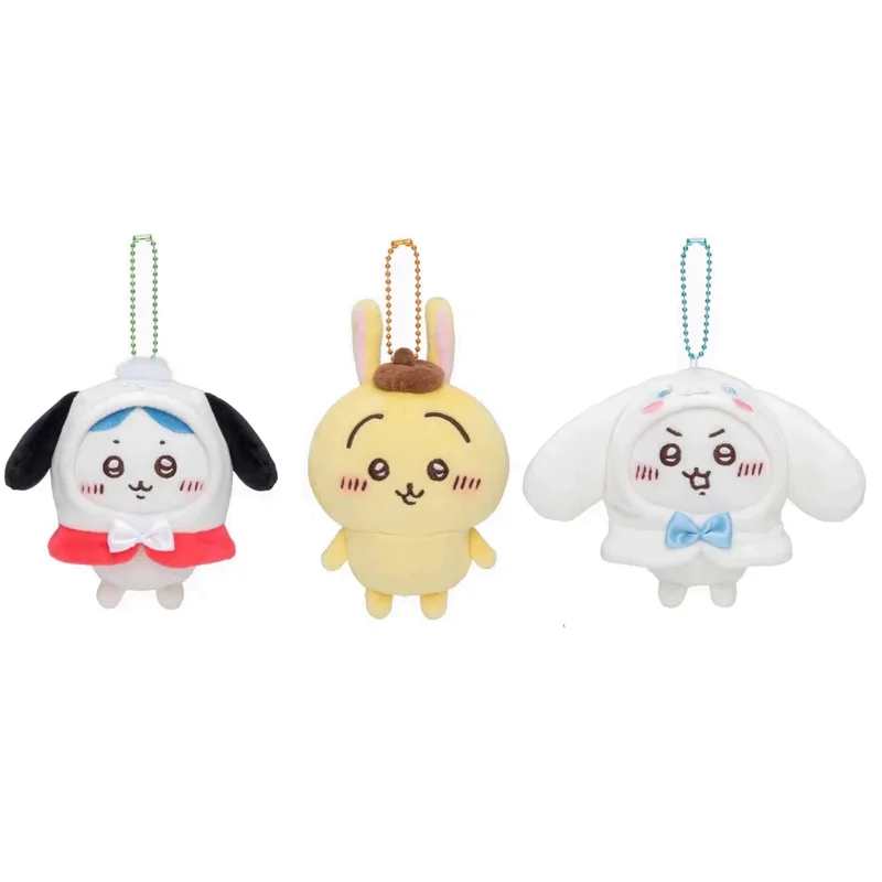 Sanrio cinnamoroll pom pom purin brinquedos de pelúcia kawaii chaveiro dos desenhos animados pachacco mochila pingente acessórios menino menina presente aniversário