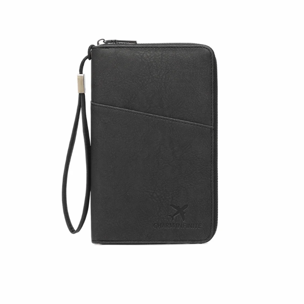 Diebstahlsicherer RFID-Schutz ​ ​ RFID-blockierender Reisepasshalter ​ ​ Langer Reißverschluss ​ ​ Langlebig ​ ​ Organizer für Reisedokumente ​