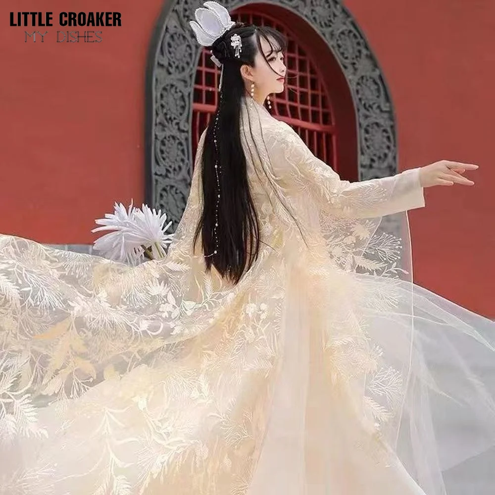 Traditional Chinese Clothing Women Hanfu Fairy Dress Ancient Chinese Stage Costume Princess National Folk Dance Festival Outfit