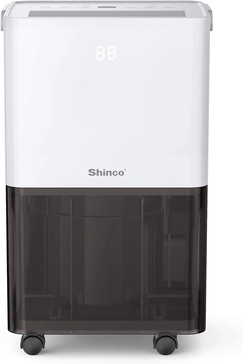 Déshumidificateur Électrique SHINCO 10L avec Capteur d'Humidité, pour 45 m³ (15 m²), Économie d'Énergie, Flexible de Drainage Inclus