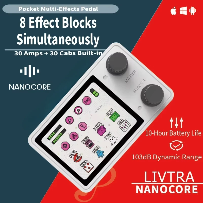 new-livtra-nanocore-multi-function-guitar-pedal–126g-10h-playtime-24-display-nam-ir-ready-ai-drums-loopback-for-music-lover