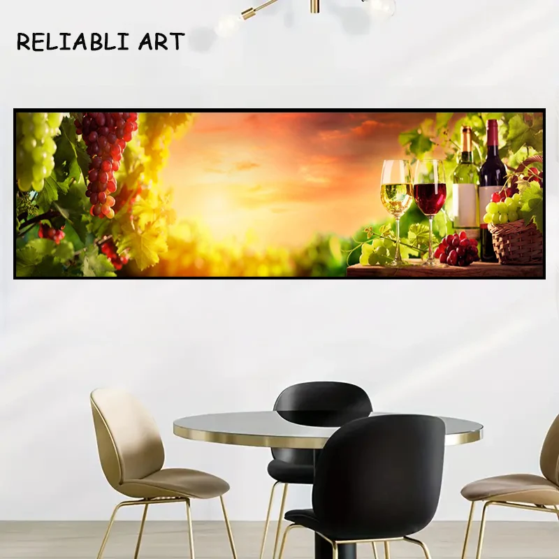 Wine Glass Flower Planting Poster and Prints Modern Large Size Canvas Painting Wall Art for Living Room Home Decor No Frame