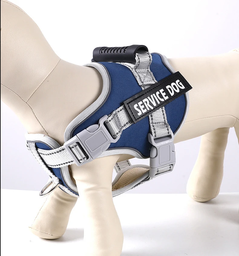 Personalized Name Dog Harness Adjustable Golden Retriever Labrador Dog Harness Reflective for Large Dogs Dog Walking Accessories