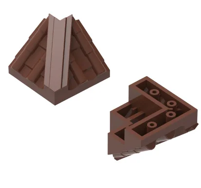10 stücke * chinesische Dachziegel ecke klein * 1537 diy erleuchten Block ziegel, kompatibel mit zusammen gesetzten Partikeln